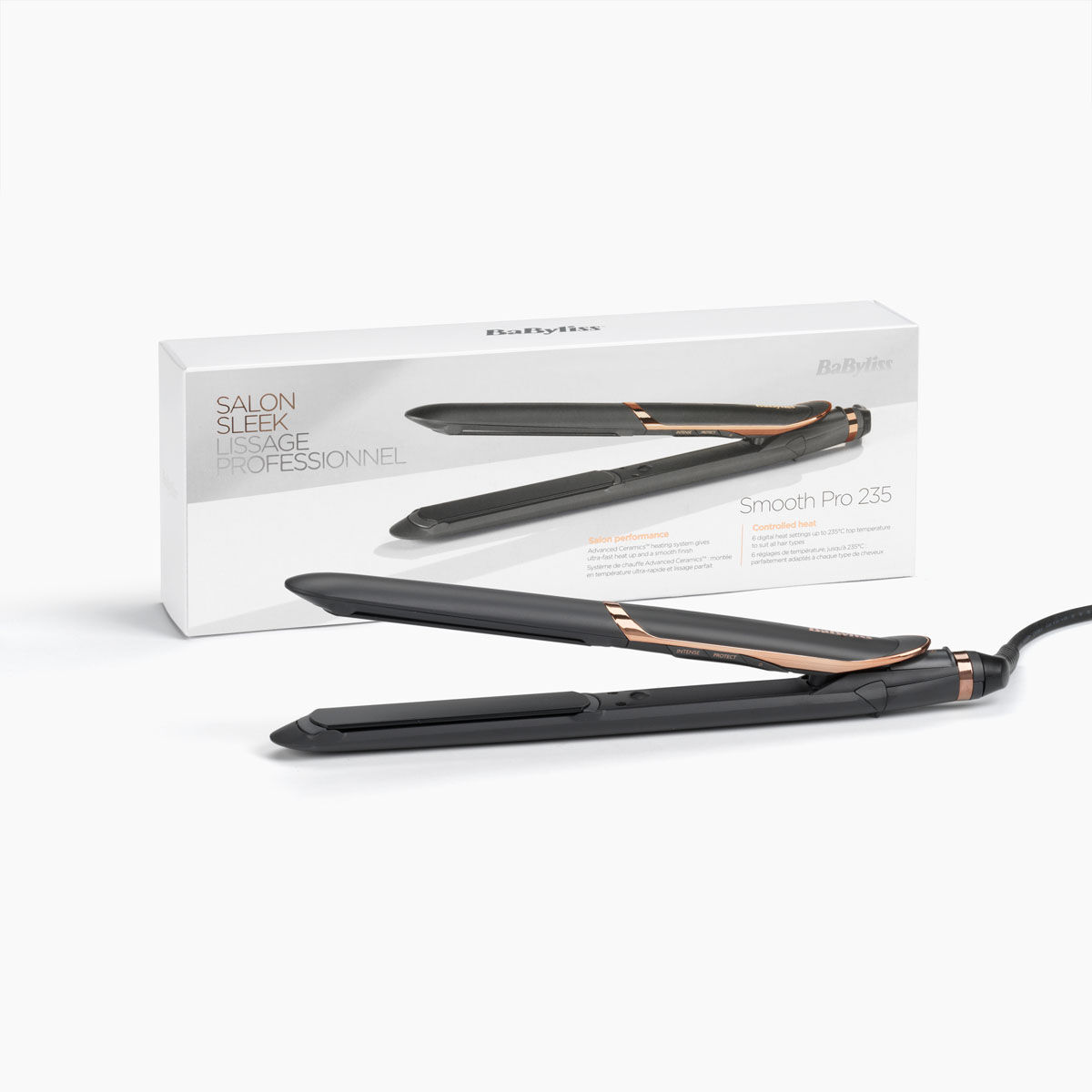 BaByliss Smooth Pro 235 Straightener og emballage